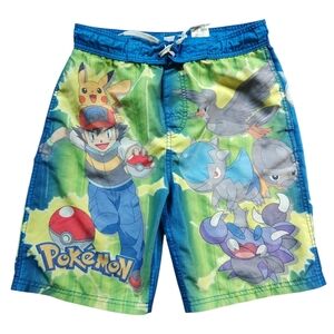 Y2k 2008 AOP Pokemon Kids Swimsuit Shorts Trunks